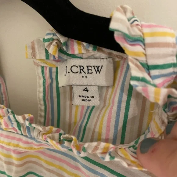 JCrew Striped Ruffled Top - Picture 3 of 4